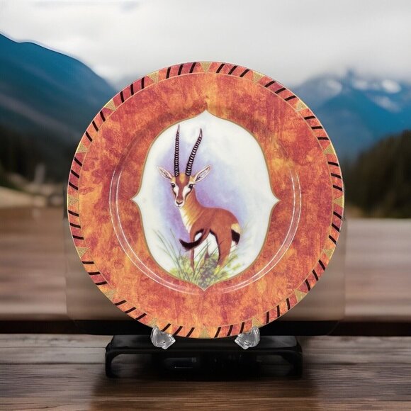 Lynn Chase African Portraits Gazelle 9.25" Luncheon Salad Dessert Plate - Picture 1 of 8